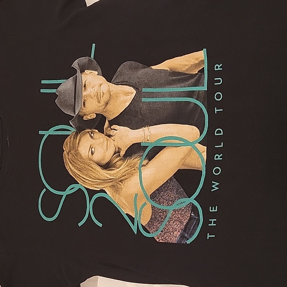 Tim McGraw Faith Hill Concert T-Shirt Black Size Small Soul 2 Soul